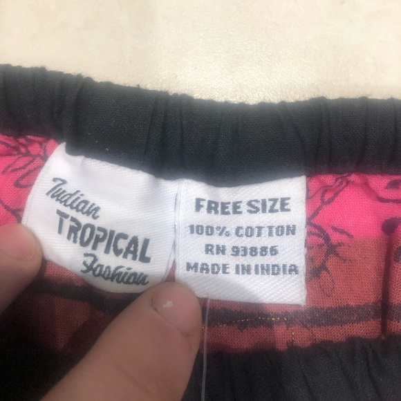 INDIAN TROPICAL FASHION NWT 100% Cotton Boho Skirt - Picture 7 of 7